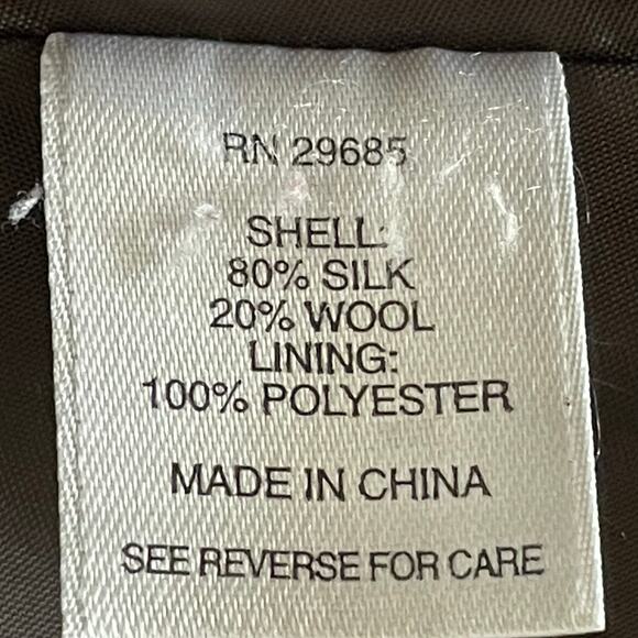 Pendleton Brown Dark Floral A-line Midi Skirt Silk Wool Size 10 Romantic Cottage - Picture 6 of 7